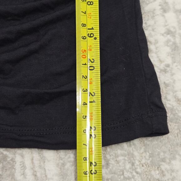 LNA Clothing Long Sleeve Top Ruched Front V-Neck Black Fitted Evereve Small - Picture 7 of 7